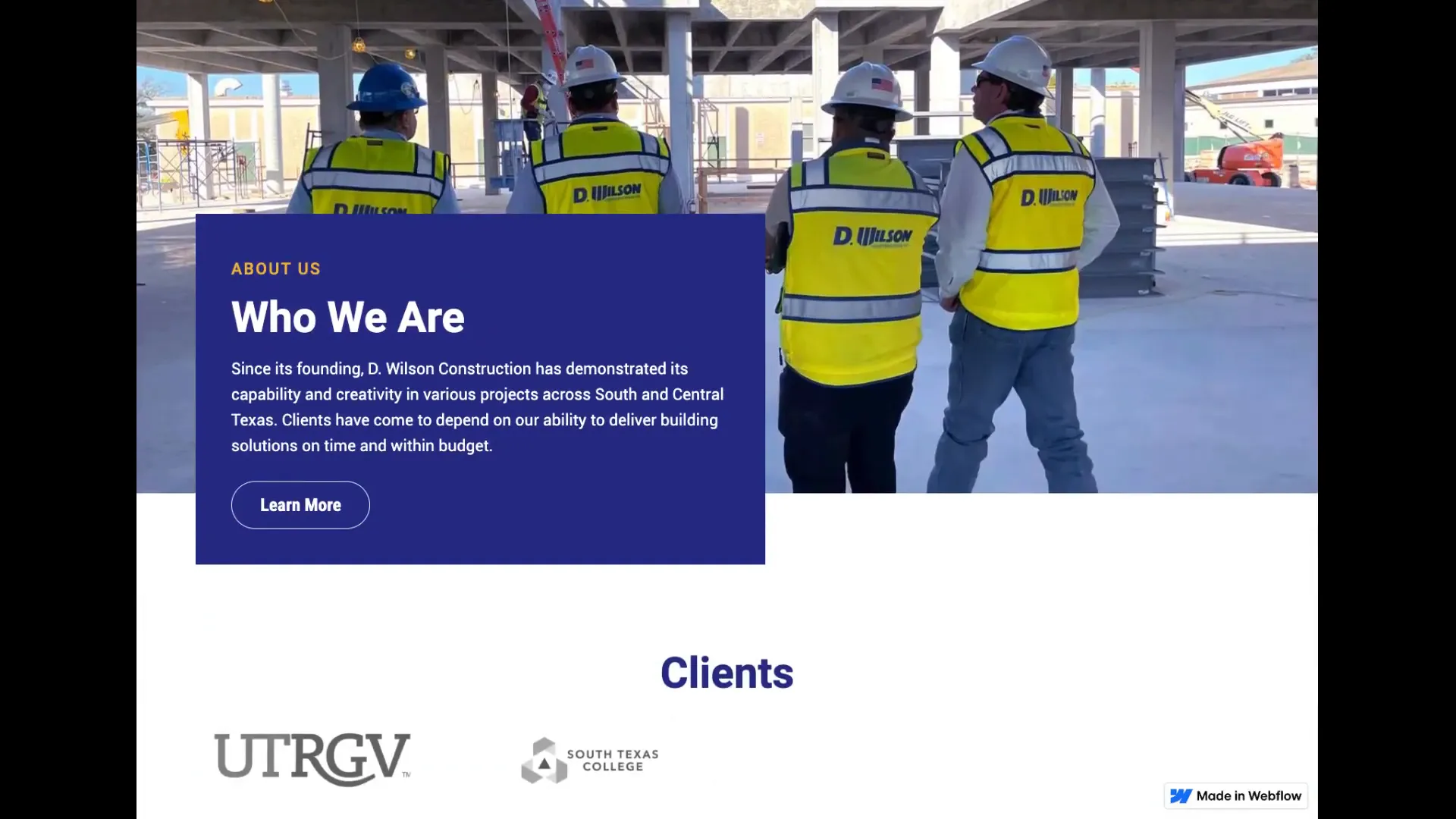 About Us page with company overview video